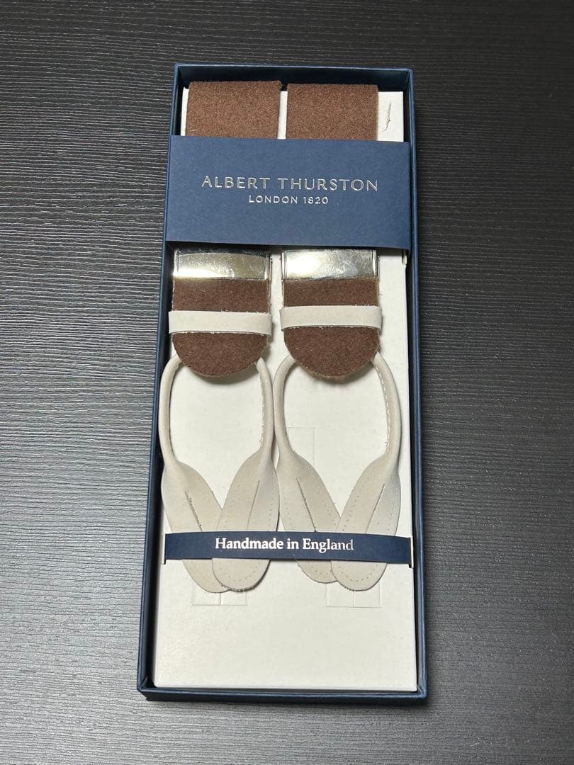  THURSTON サスペンダー ブラウン/ホワイト