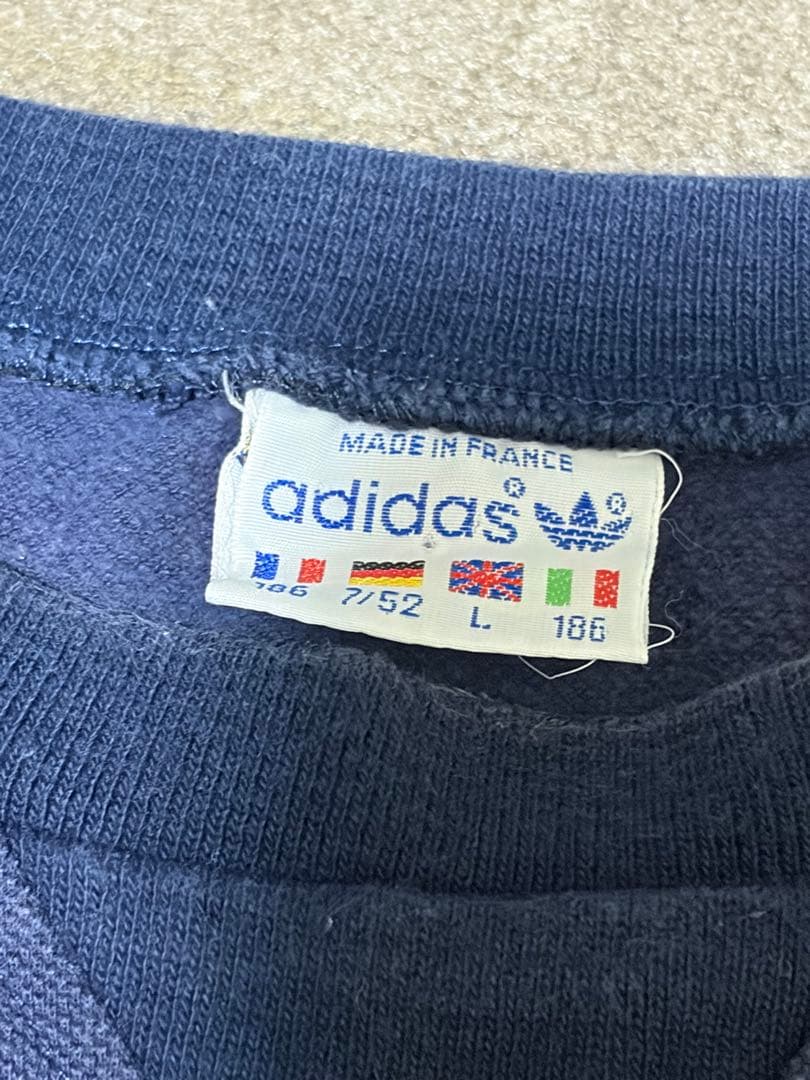 70s〜80s adidas made in france スウェット ネイビー