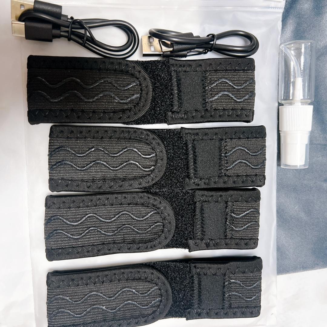 EMS腹筋ベルト2個セット ジェル不要 8モード15強度 筋トレ腹筋マシン