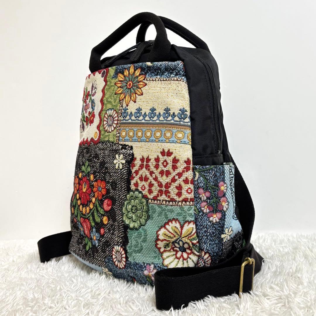【美品】 ソアソウル サマンサ リュックサック バックパック ゴブラン織り
