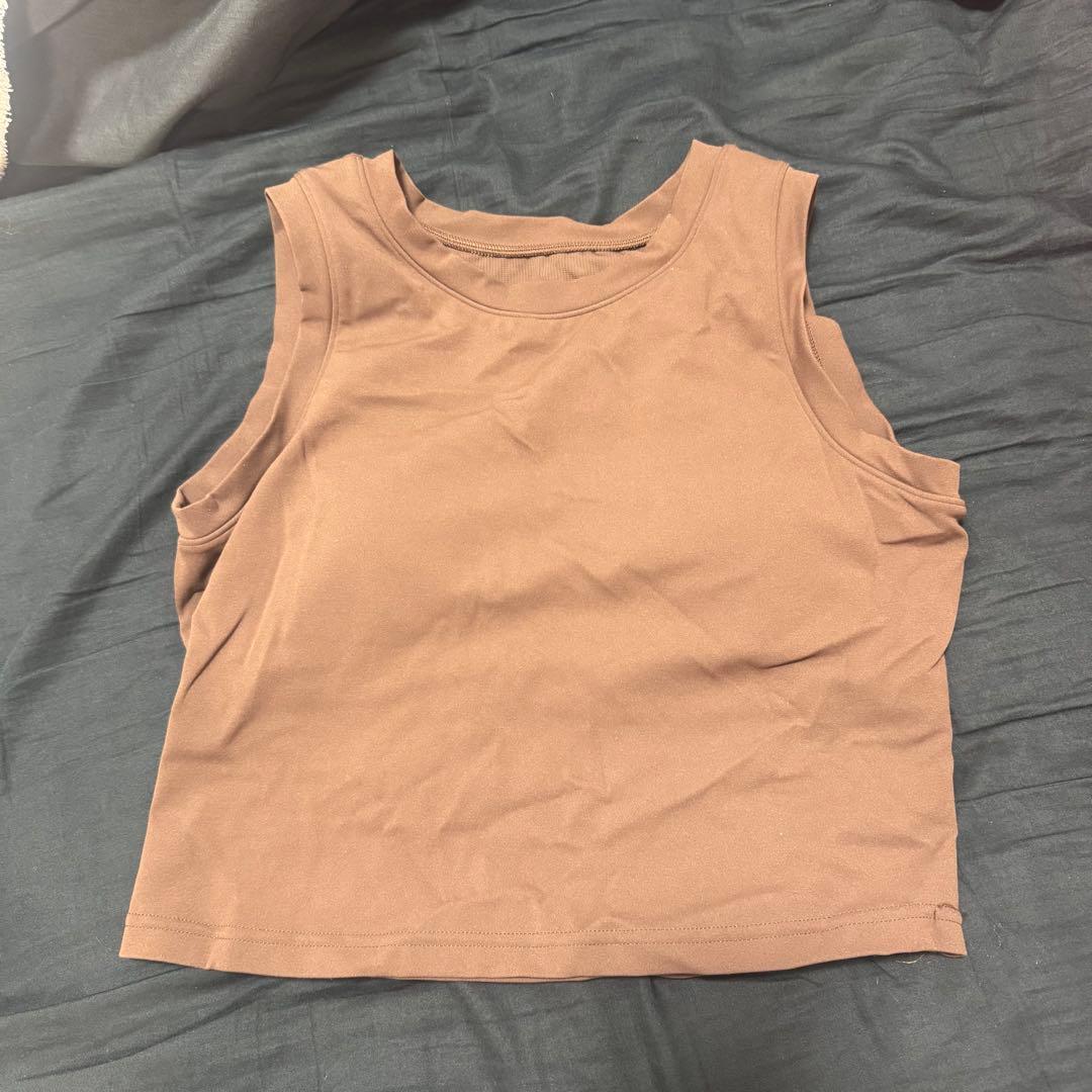 レオパード柄・ブラウン　ヨガウェアセット