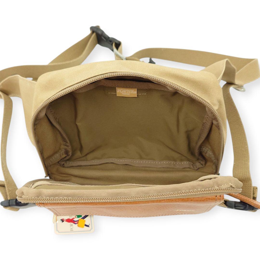【新品】PORTER ポーター FIELD コットン レザー ウエストバッグ
