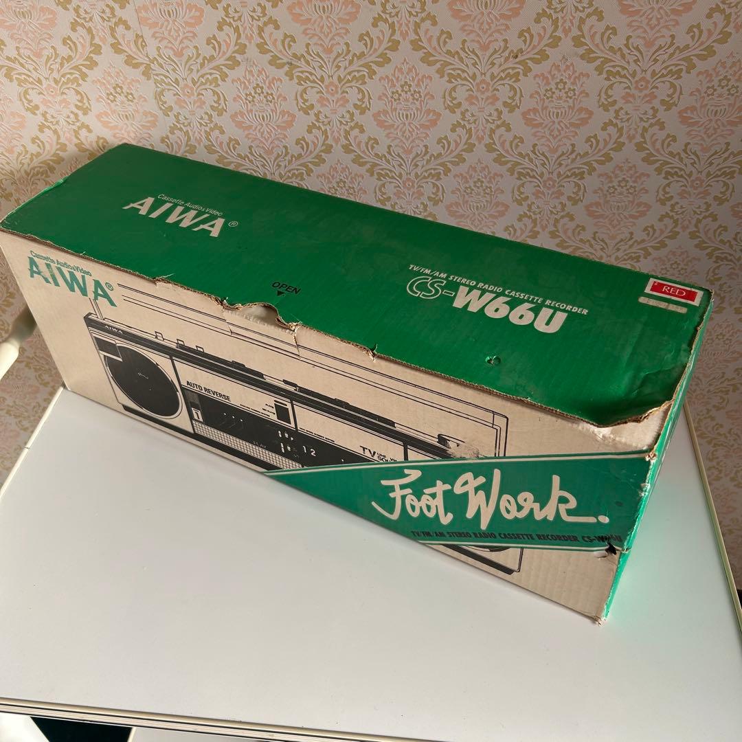 元箱つき】ラジカセ AIWA アイワ 赤 - メルカリ