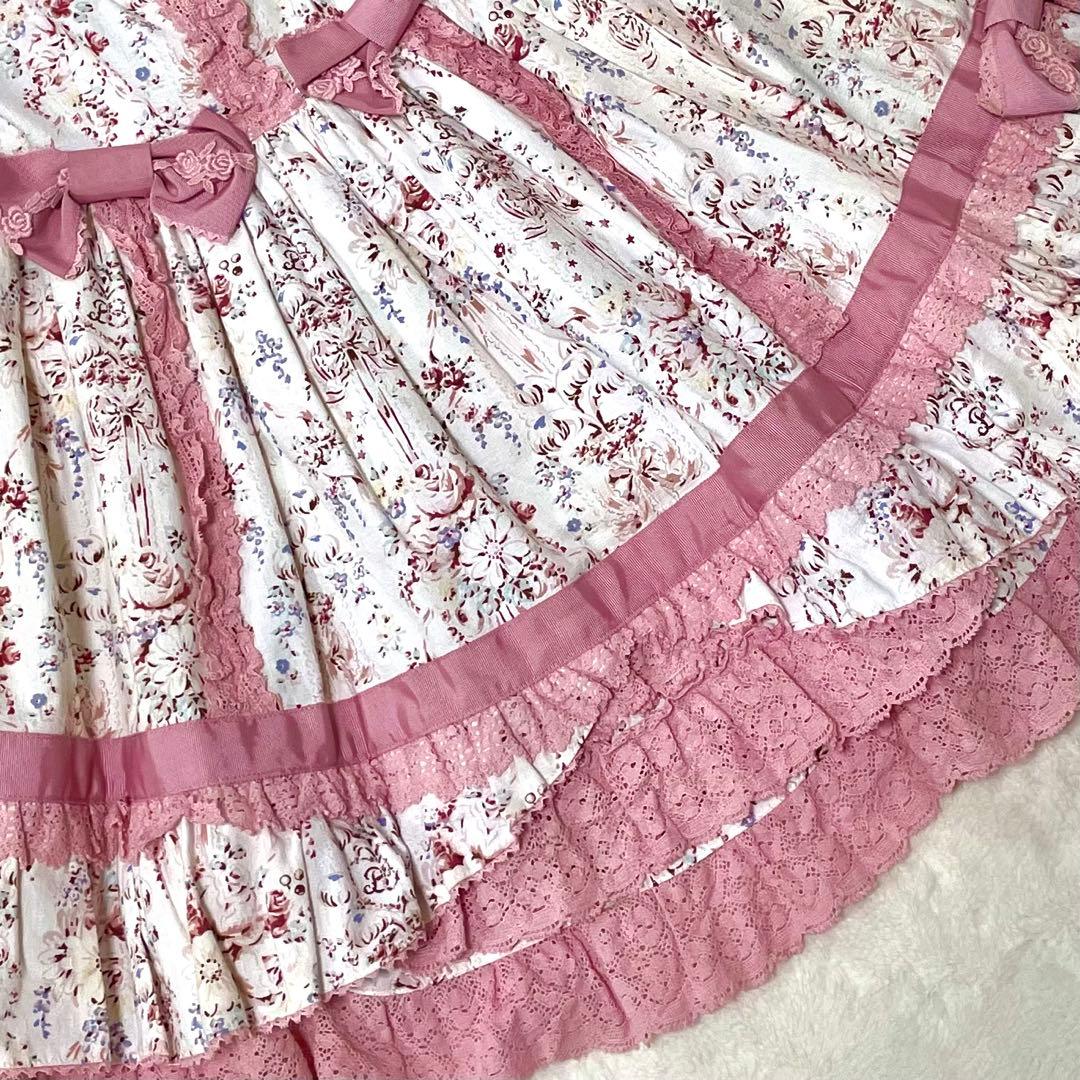 BABY,THE STARS アントワネットブーケ柄 ジャンパースカート ピンク