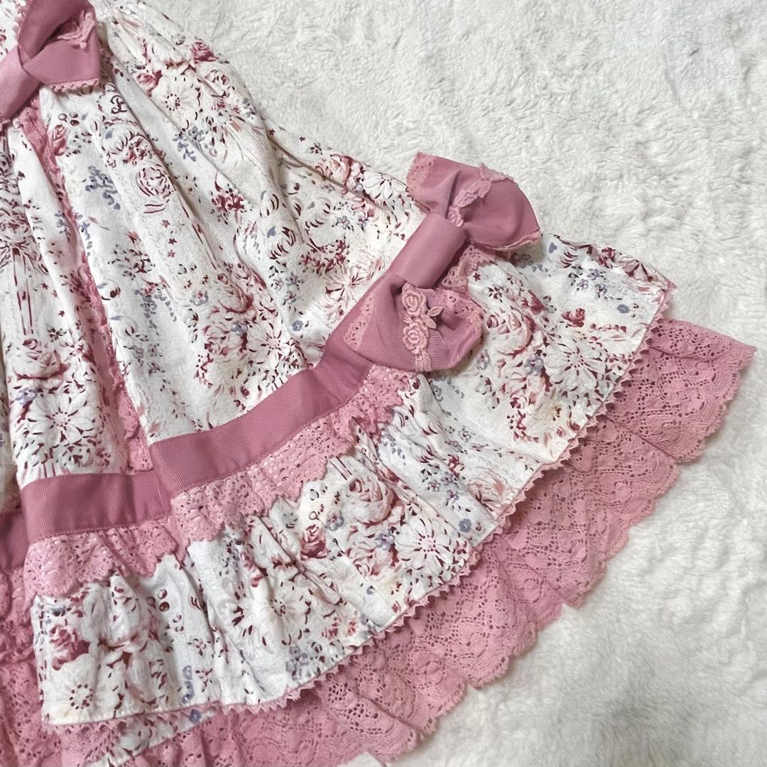 BABY,THE STARS アントワネットブーケ柄 ジャンパースカート ピンク