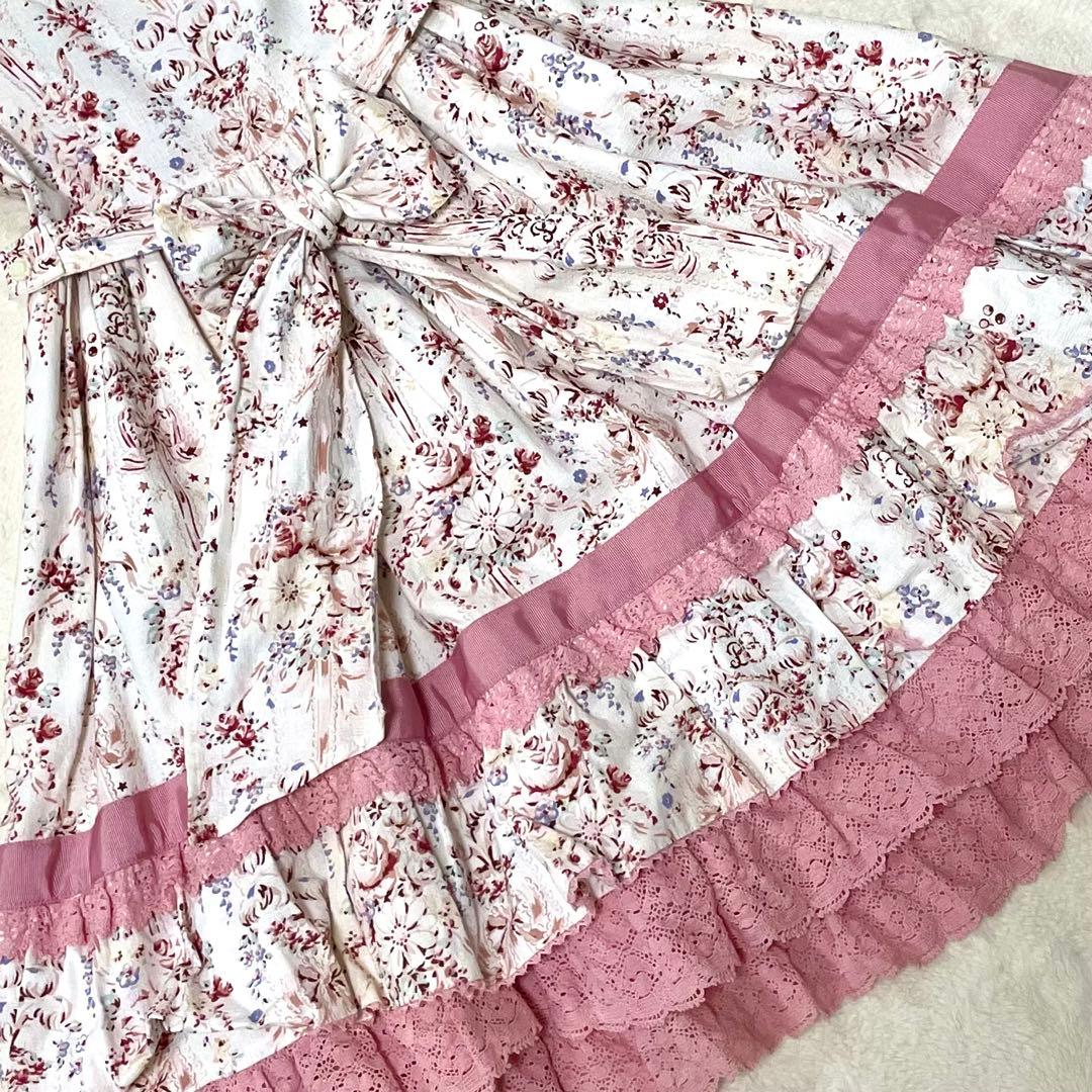 BABY,THE STARS アントワネットブーケ柄 ジャンパースカート ピンク