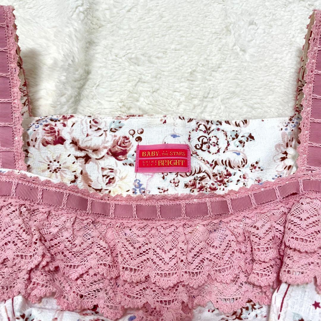 BABY,THE STARS アントワネットブーケ柄 ジャンパースカート ピンク