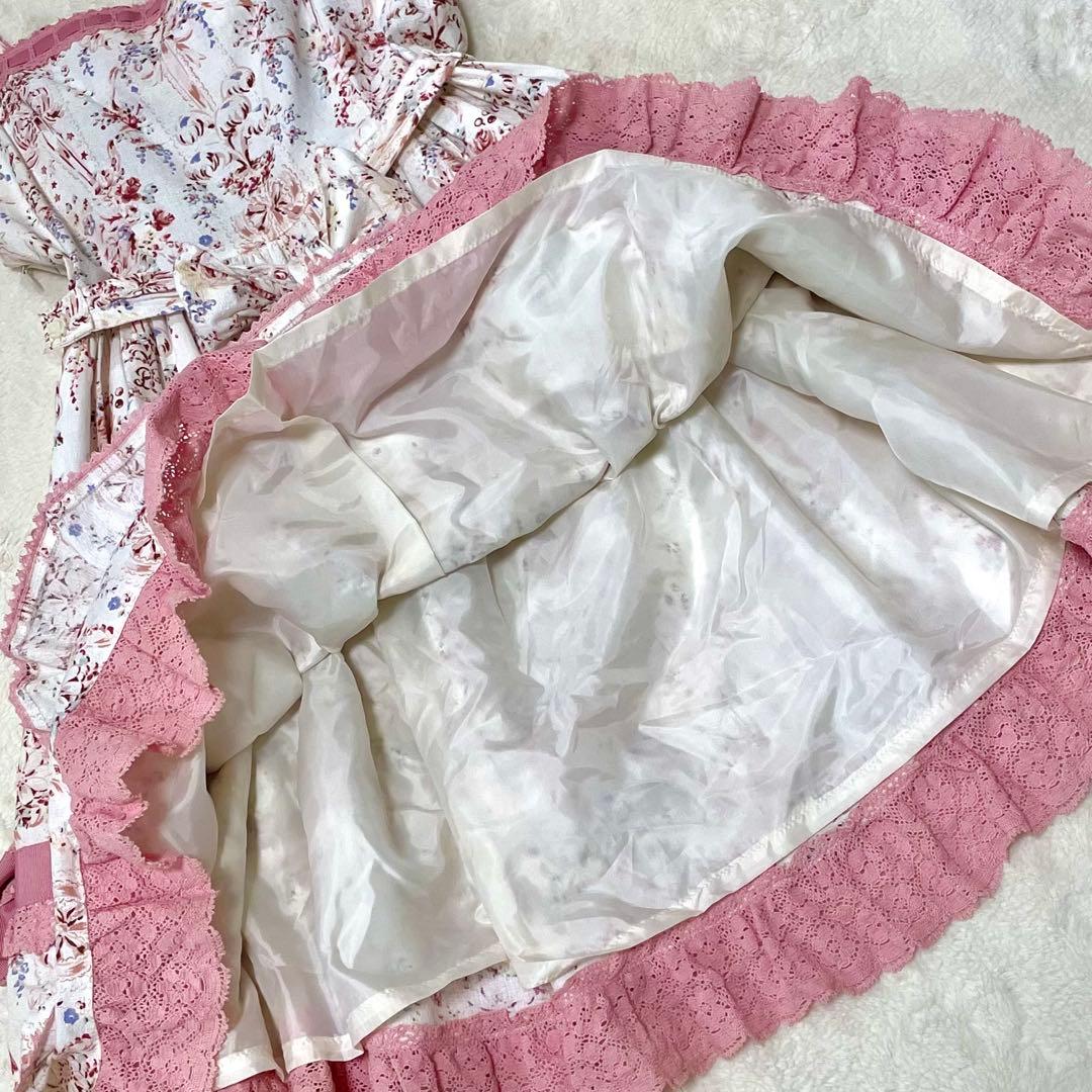 BABY,THE STARS アントワネットブーケ柄 ジャンパースカート ピンク