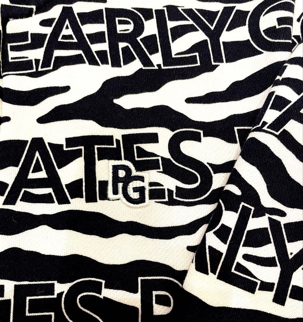 パーリーゲイツ 裏起毛ジップパーカー ロゴ✖️ゼブラ柄