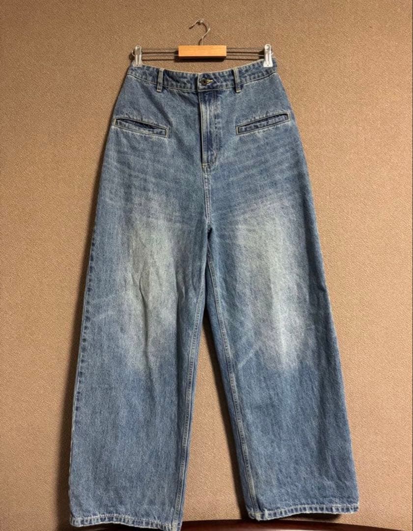 パンツ Fax Copy Express BAGGY STRAIGHT JEANS XL