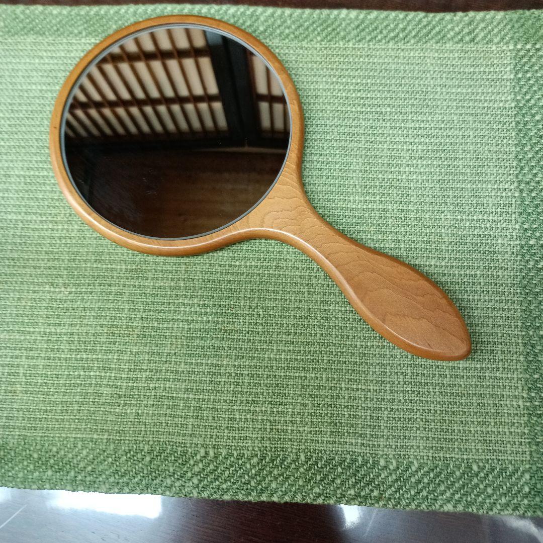 日光彫り丸手鏡　鈴　+フクロウペン皿２点専用