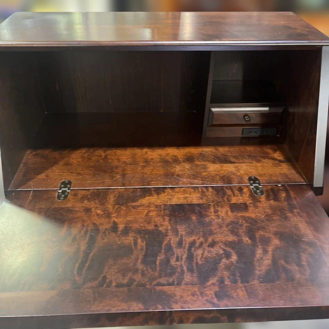 【北海道民芸】片袖ビューロー◇ライティングデスク◇参考価格35万の品