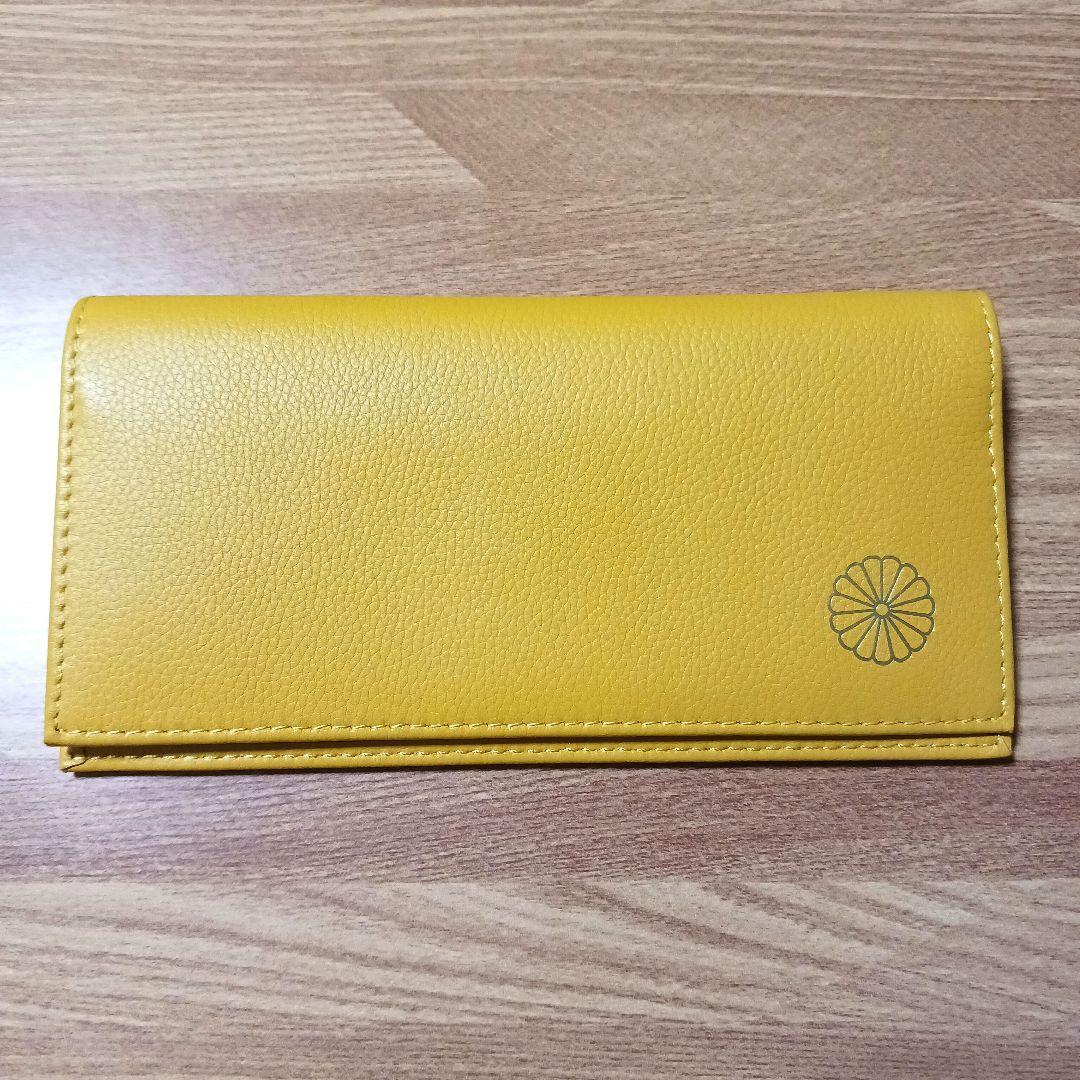 新品未使用 皇居限定 長財布 牛革 財布 イエロー 菊紋 金運 - メルカリ
