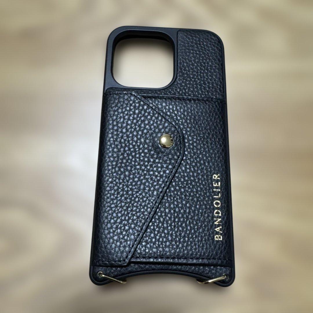 BANDOLIER ブラック iPhoneケース カードポケット付き
