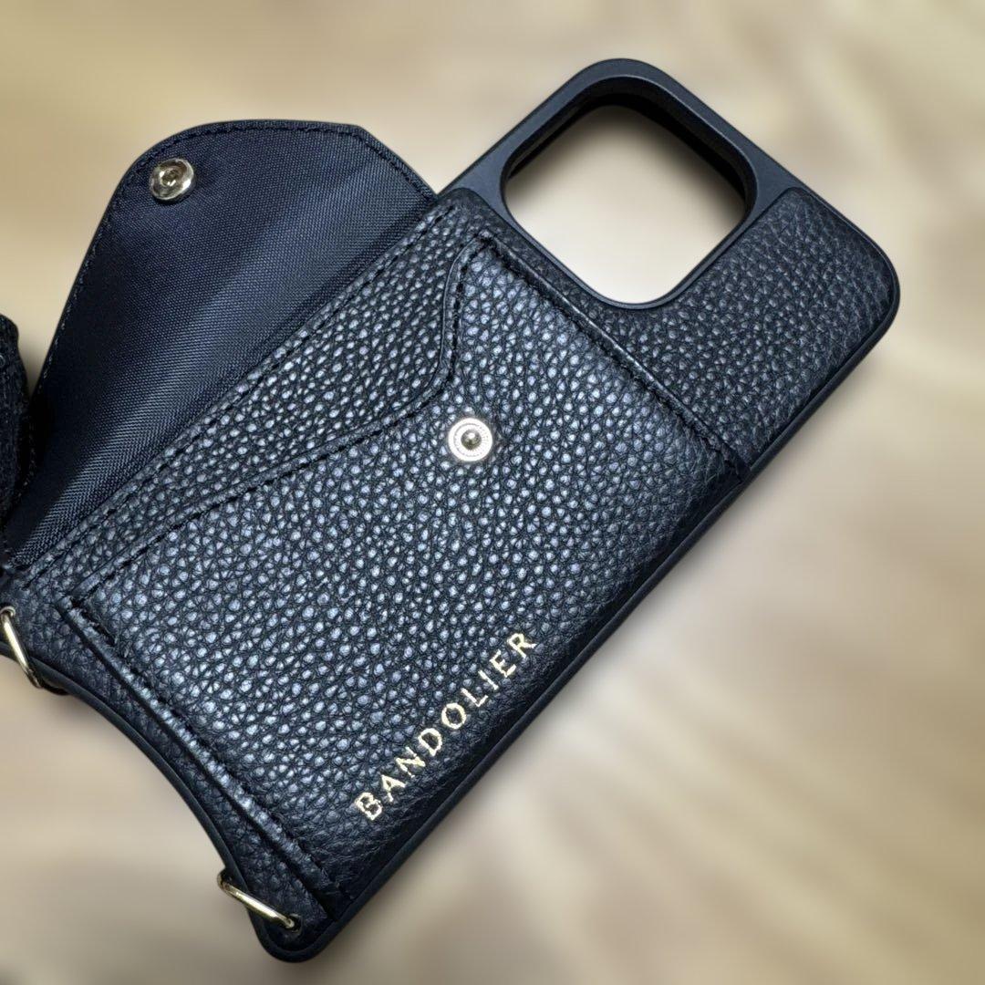 BANDOLIER ブラック iPhoneケース カードポケット付き