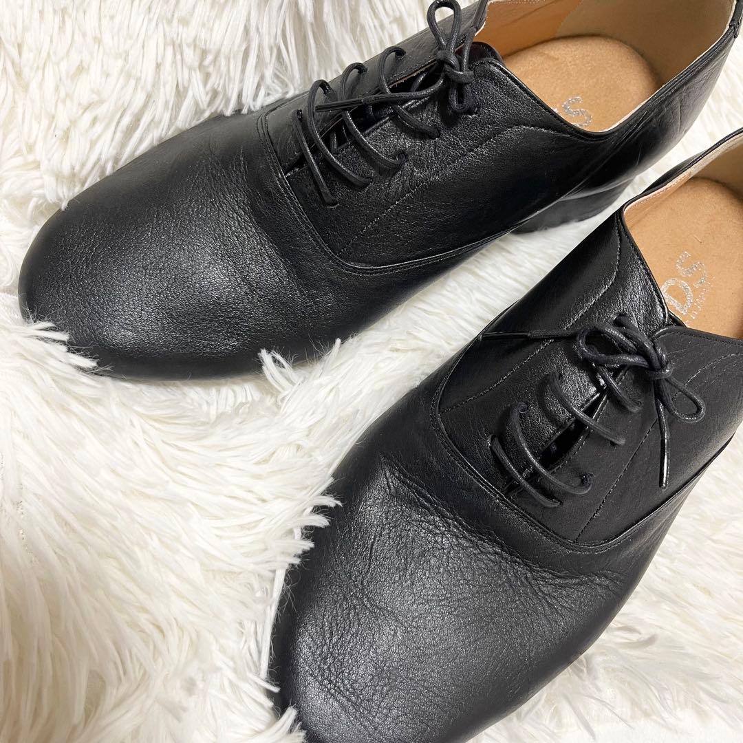 美品 MDS 社交ダンスシューズ ブラック 26.0 EEEEE レザー レース