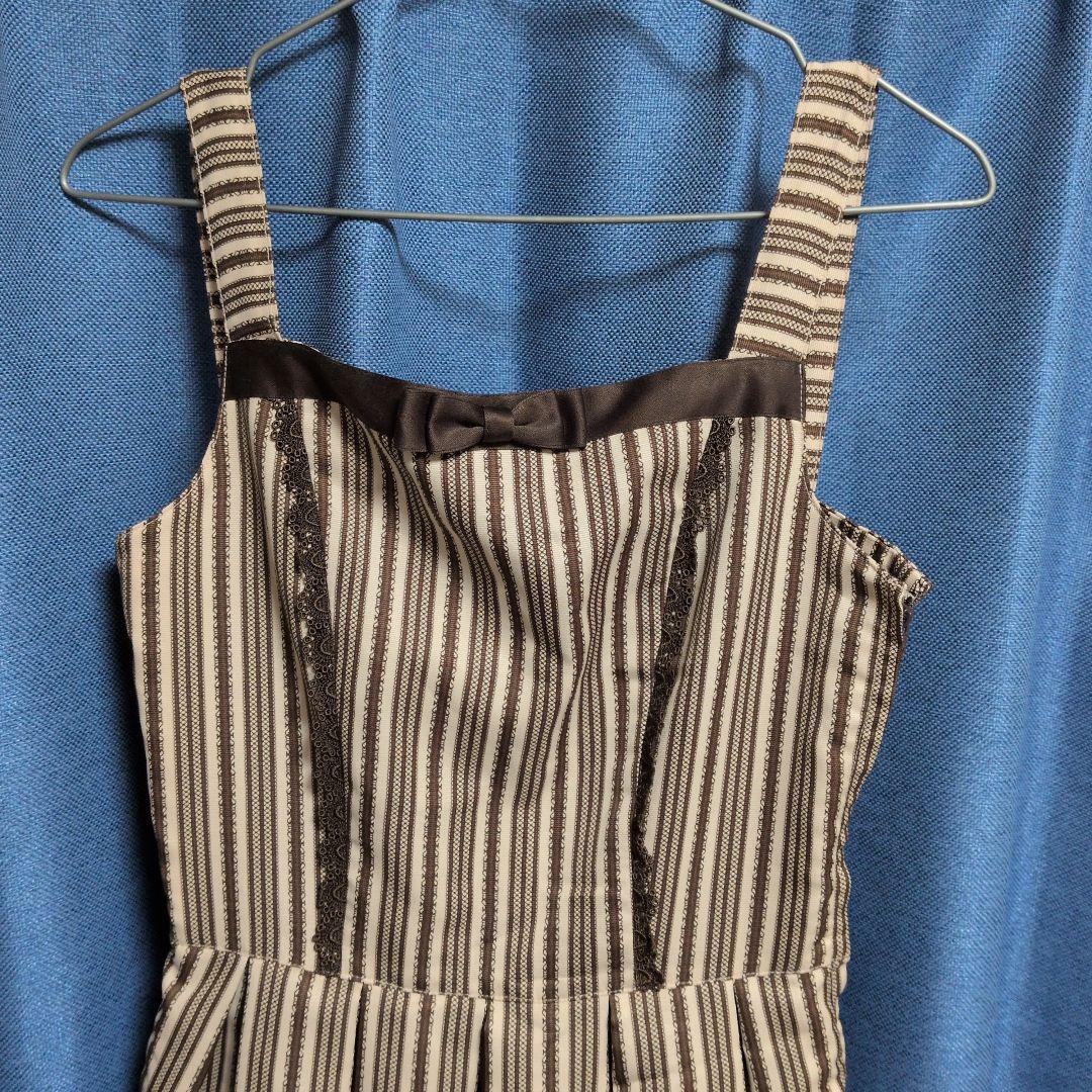 Innocent World ストライプ ノースリーブワンピース