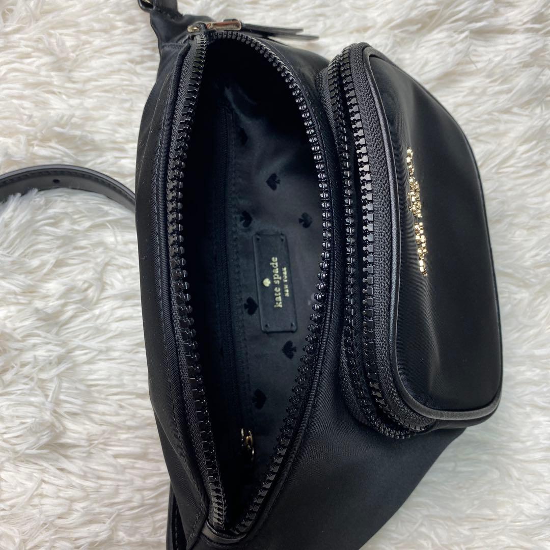 未使用に近い☆kate spade☆ケイトスペード☆ベルトバッグ黒