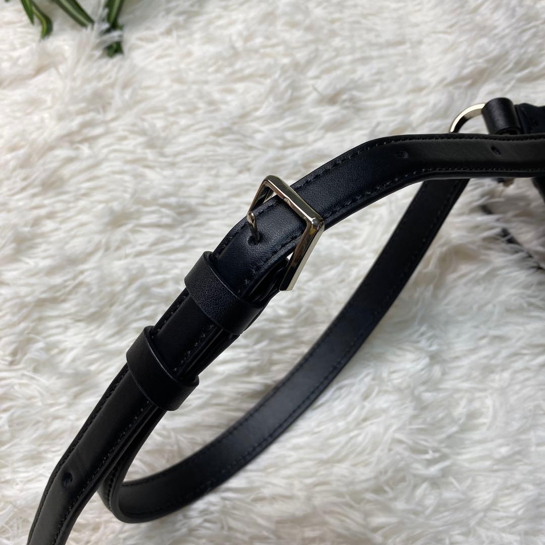 未使用に近い☆kate spade☆ケイトスペード☆ベルトバッグ黒