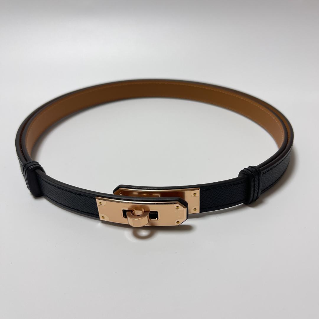Hermes エルメス レディスベルト 《ケリー》 18　黒　新品未使用品