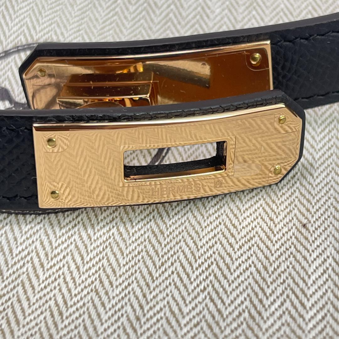 Hermes エルメス レディスベルト 《ケリー》 18　黒　新品未使用品