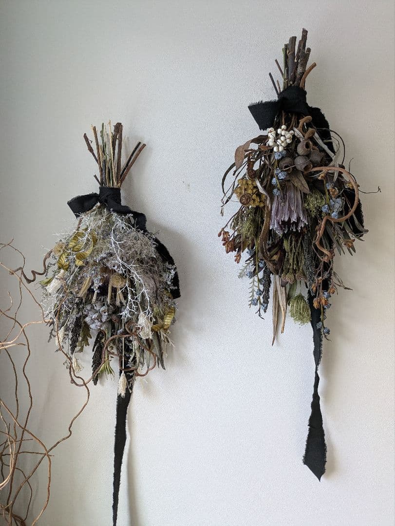 ドライフラワー　スワッグ　インテリア　プロテア