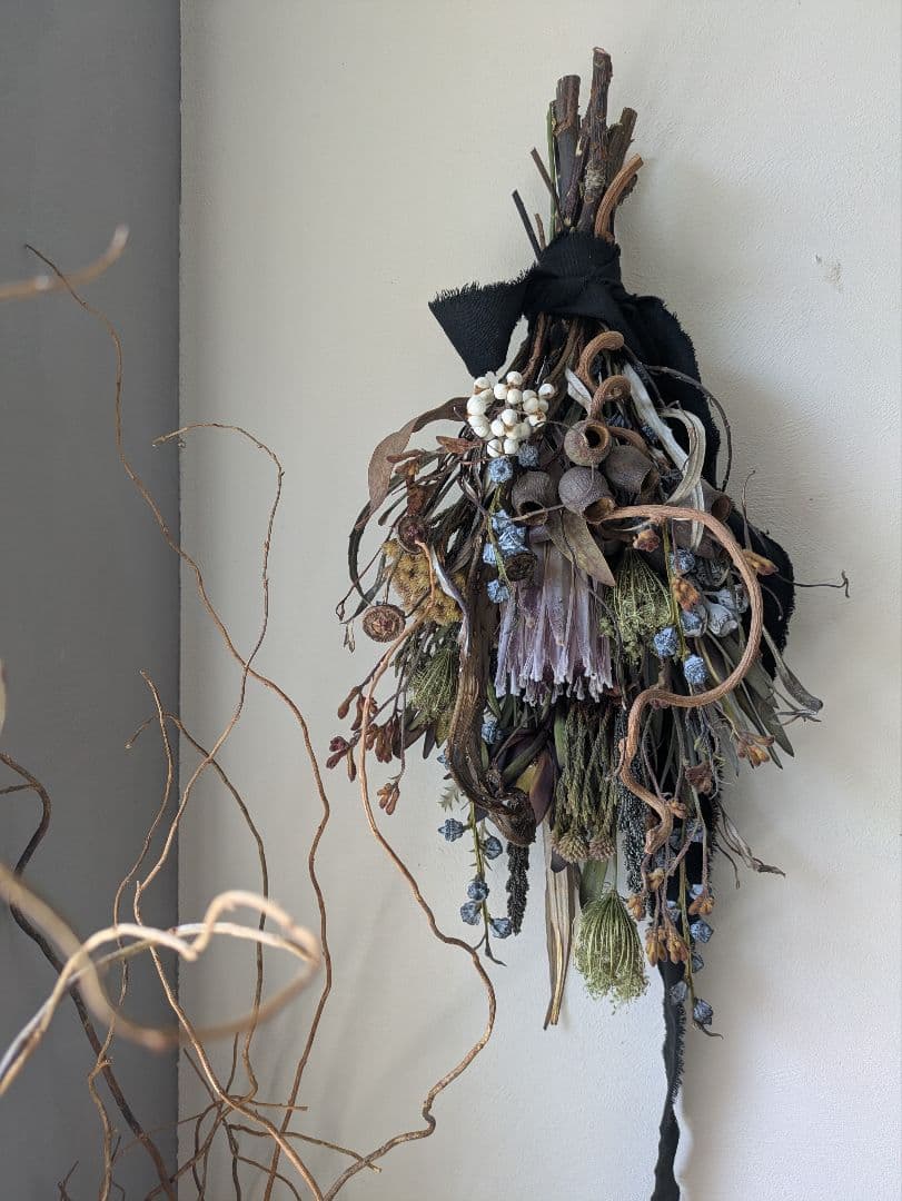 ドライフラワー　スワッグ　インテリア　プロテア