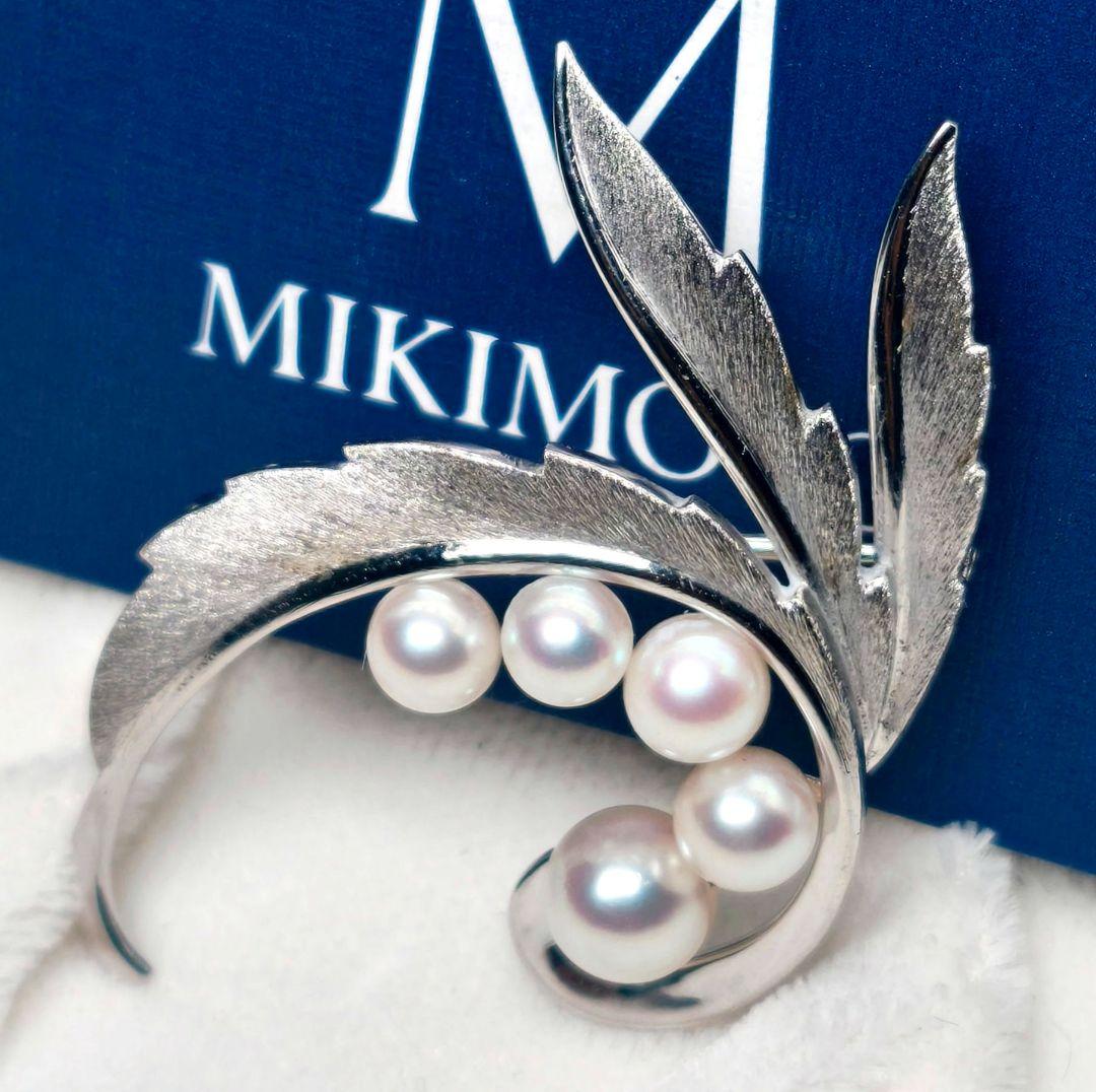 【美品 最高級!!】ミキモト ブローチ パール フォーマル 5珠 皇室御用達