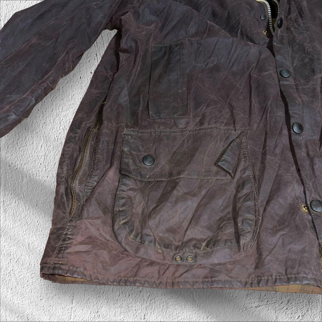 [激シブ]BARBOUR90sオイルドジャケットBEAUFORT 英国製チンスト