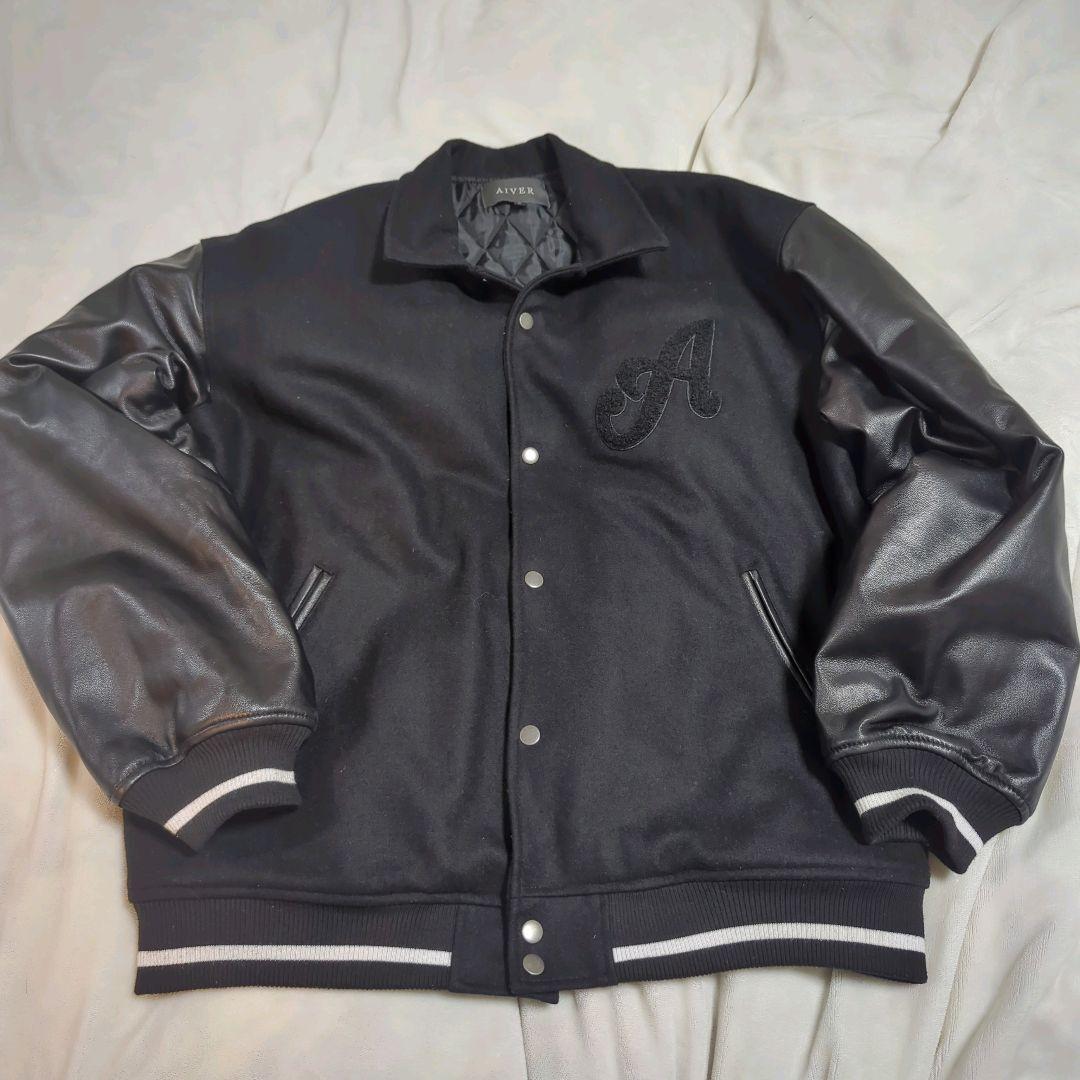 山田様！！AIVER 神スタジャン 風神雷神 キルティング ラムレザー 黒