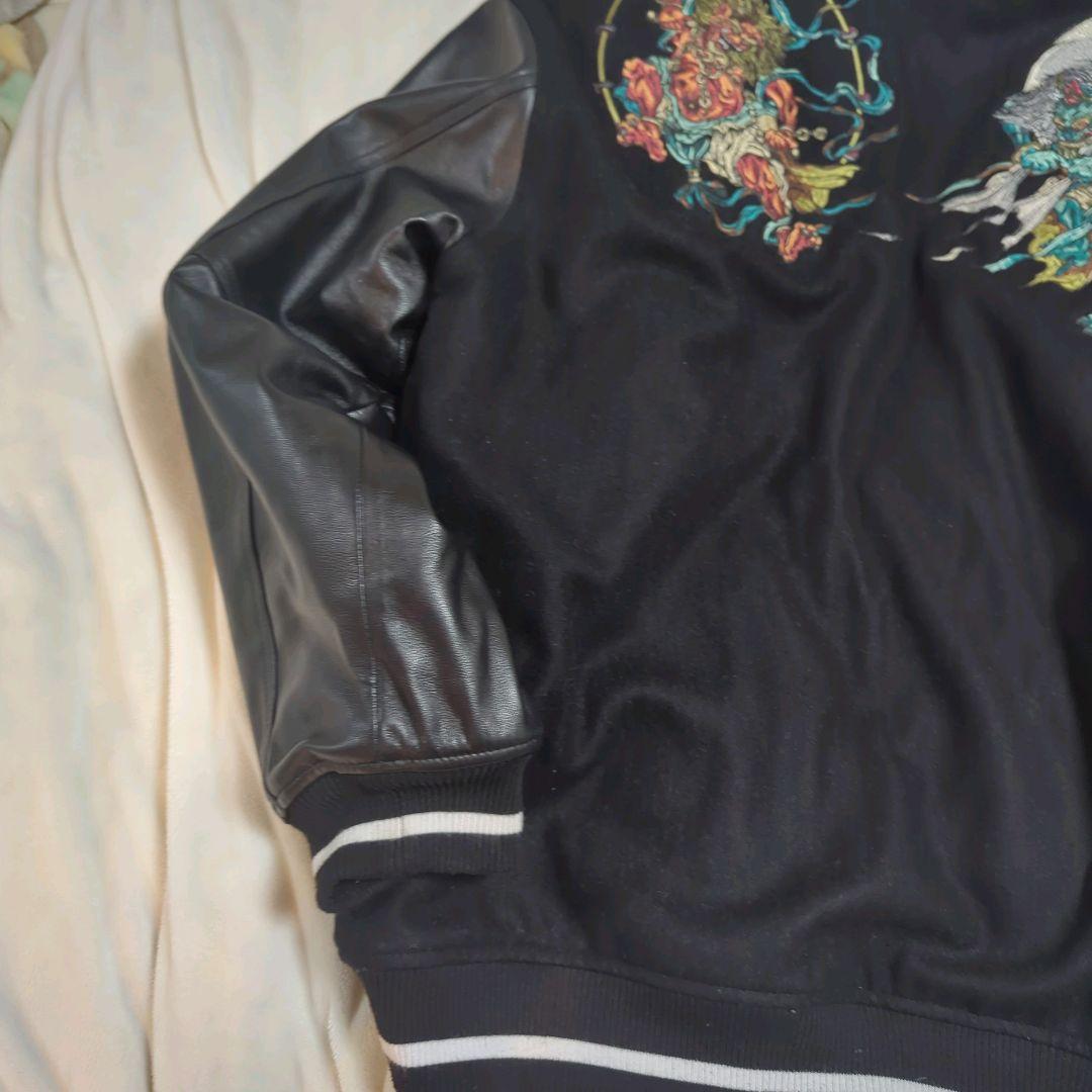 山田様！！AIVER 神スタジャン 風神雷神 キルティング ラムレザー 黒