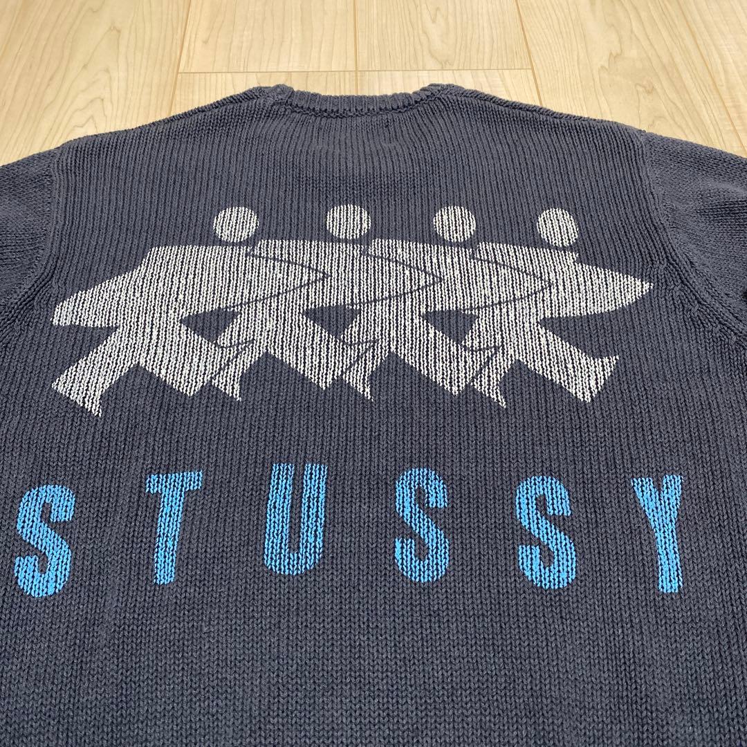 美品Stussy Surfman Icon Sweater Dusty Blue