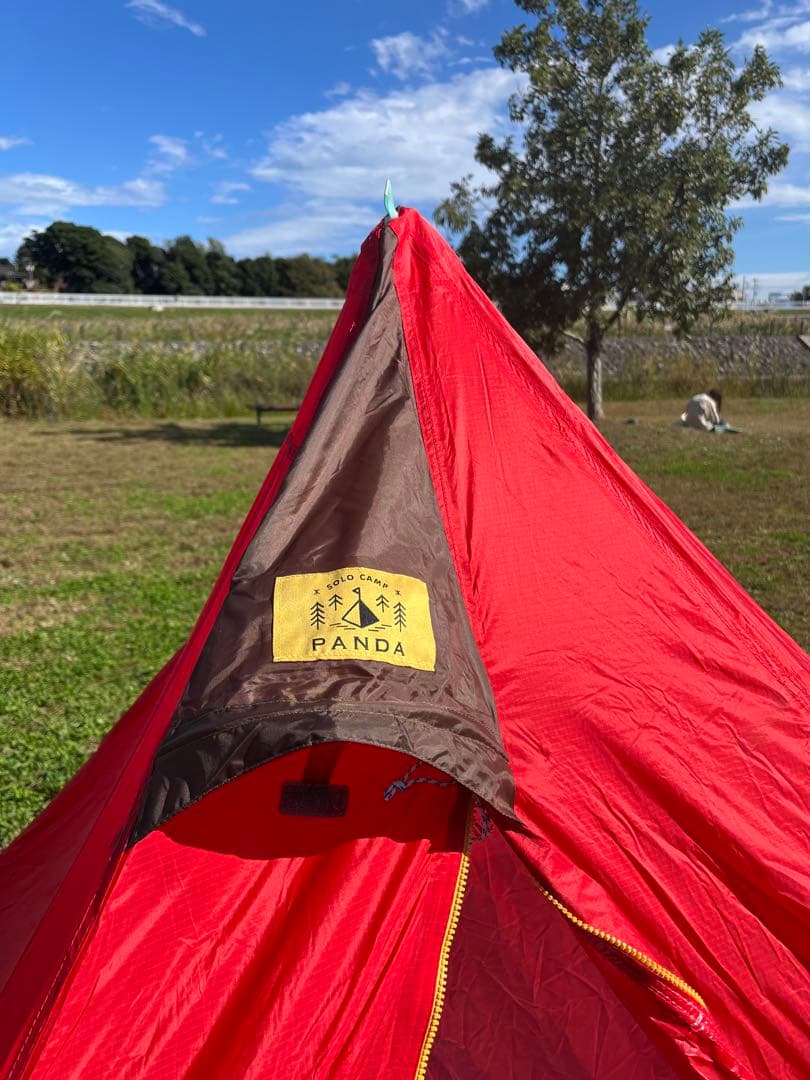 テンマクデザイン×キャンパンダ パンダ レッド　別売フットプリント付