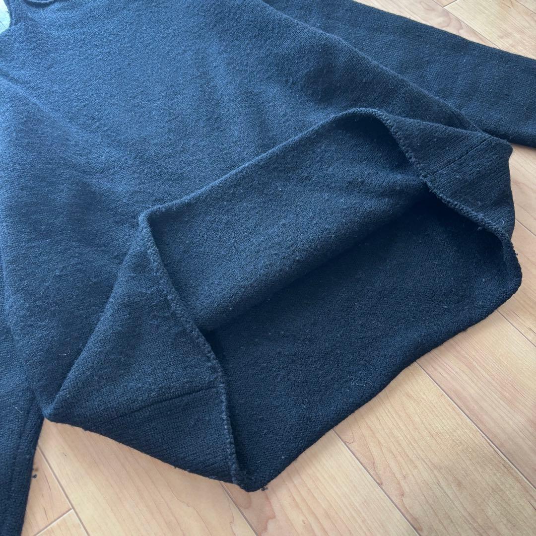 MARGARET HOWELL ロールネックニット ブラック Ｌ