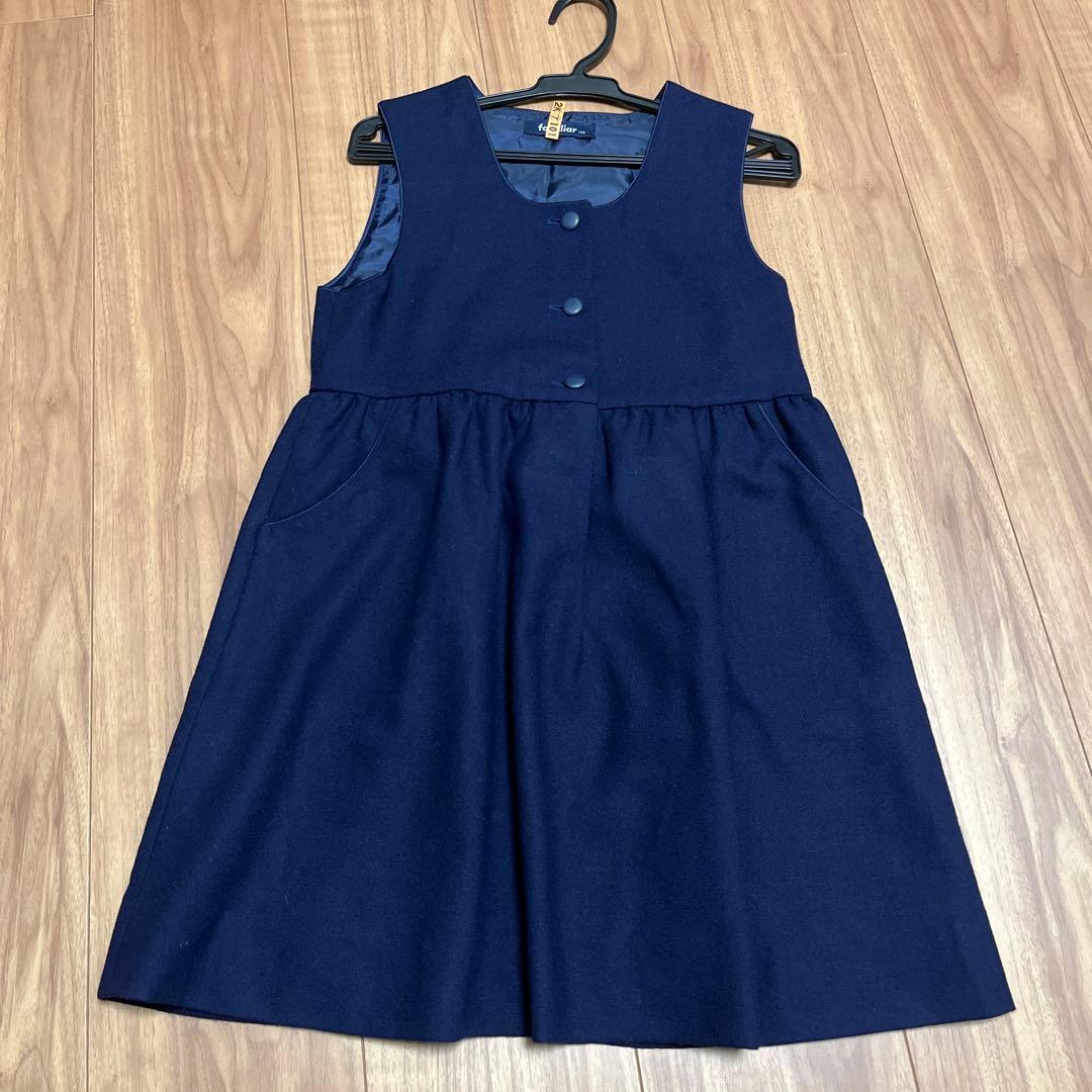 【ファミリア　アンサンブル　ボレロ　ジャンパースカート 125】お受験　小学校