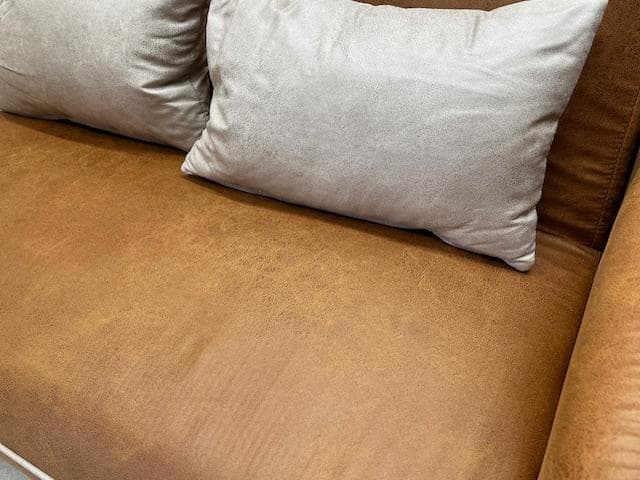 ソファーベッド　ソファ　レザーファブリック　キャメル　新品