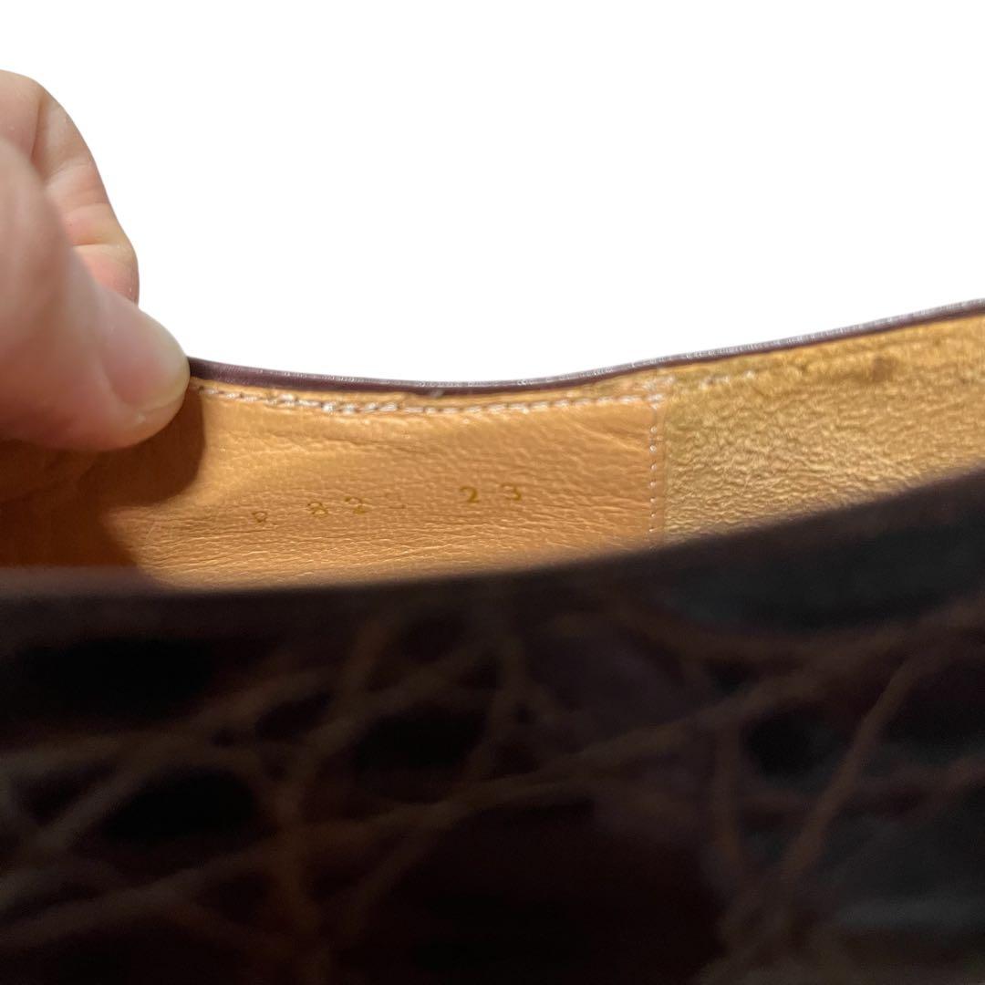 フルーツモンキー ほぼ未使用 クロコダイル シングルモンク シューズ 23