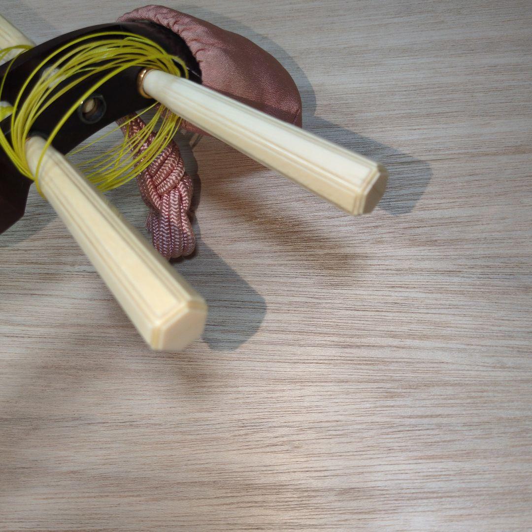 あ*ま様 鶴屋三絃店　鶴秋　高級 三味線　東地唄　皮破れ　綾杉　金細