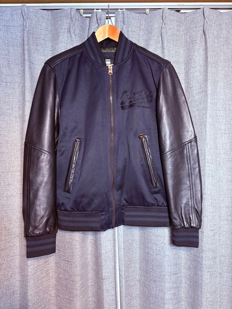 美品G-STAR RAW スタジャン 袖レザー切替し