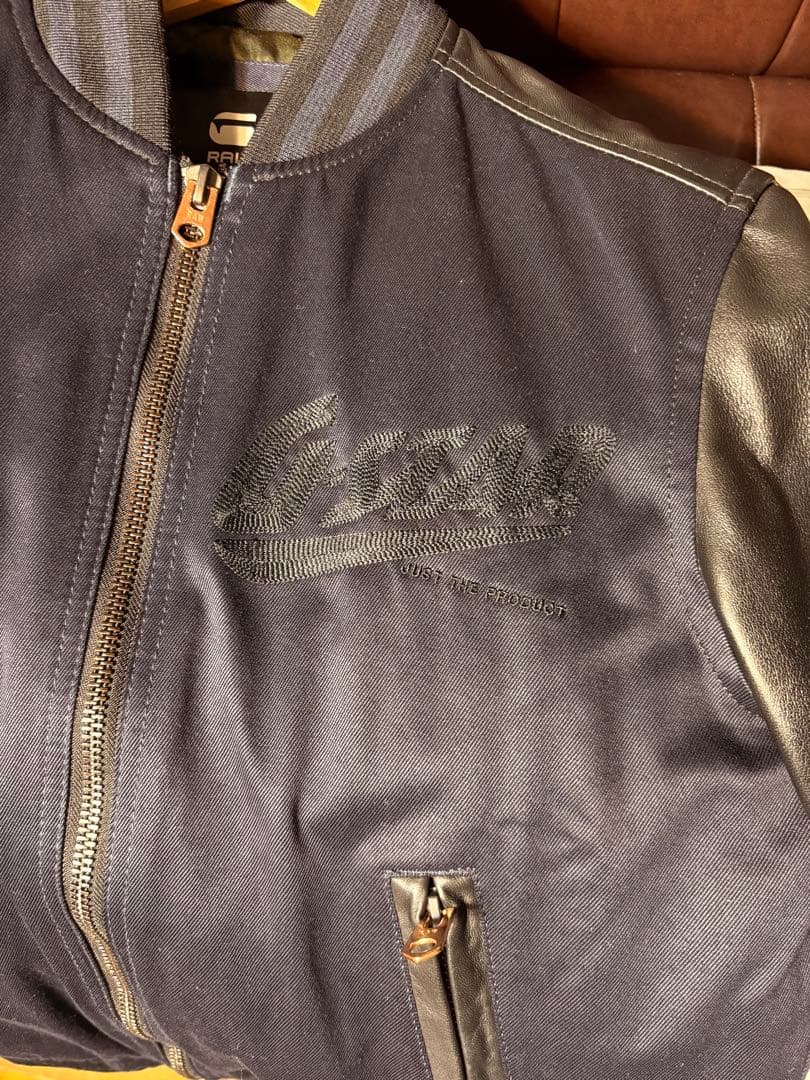 美品G-STAR RAW スタジャン 袖レザー切替し