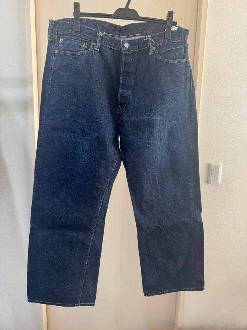 桃太郎ジーンズ ダークブルー ストレートデニム length72 W38