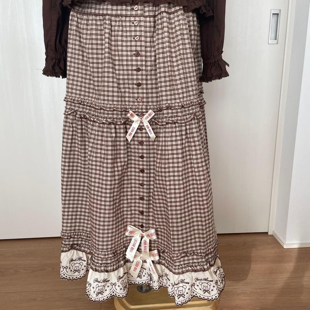 ピンクハウス 青木美沙子さんコラボ くまちゃんブラウス&スカート