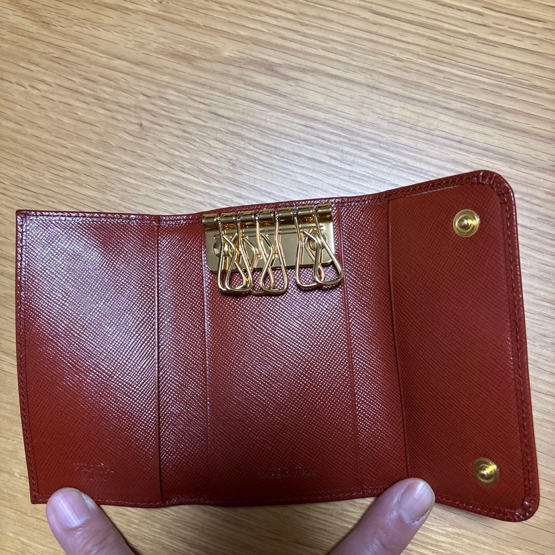 【未使用】プラダ PRADA サファイアーノ メタル　キーケース　6連