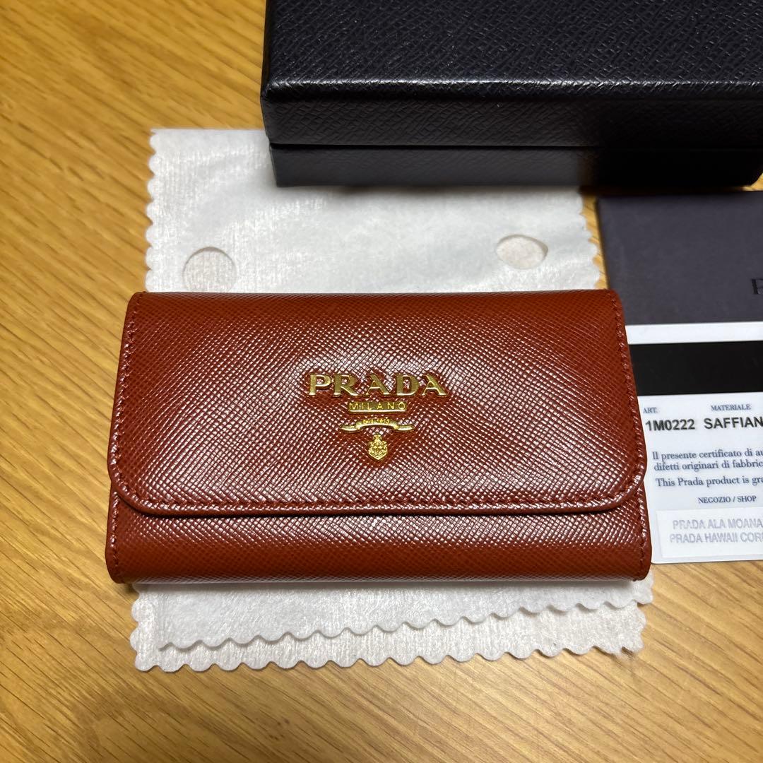 【未使用】プラダ PRADA サファイアーノ メタル　キーケース　6連