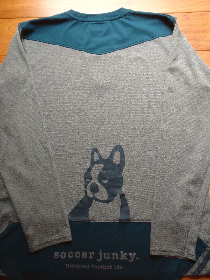横浜FC soccer junky 長袖シャツ グレー・青 選手支給品 Мサイズ