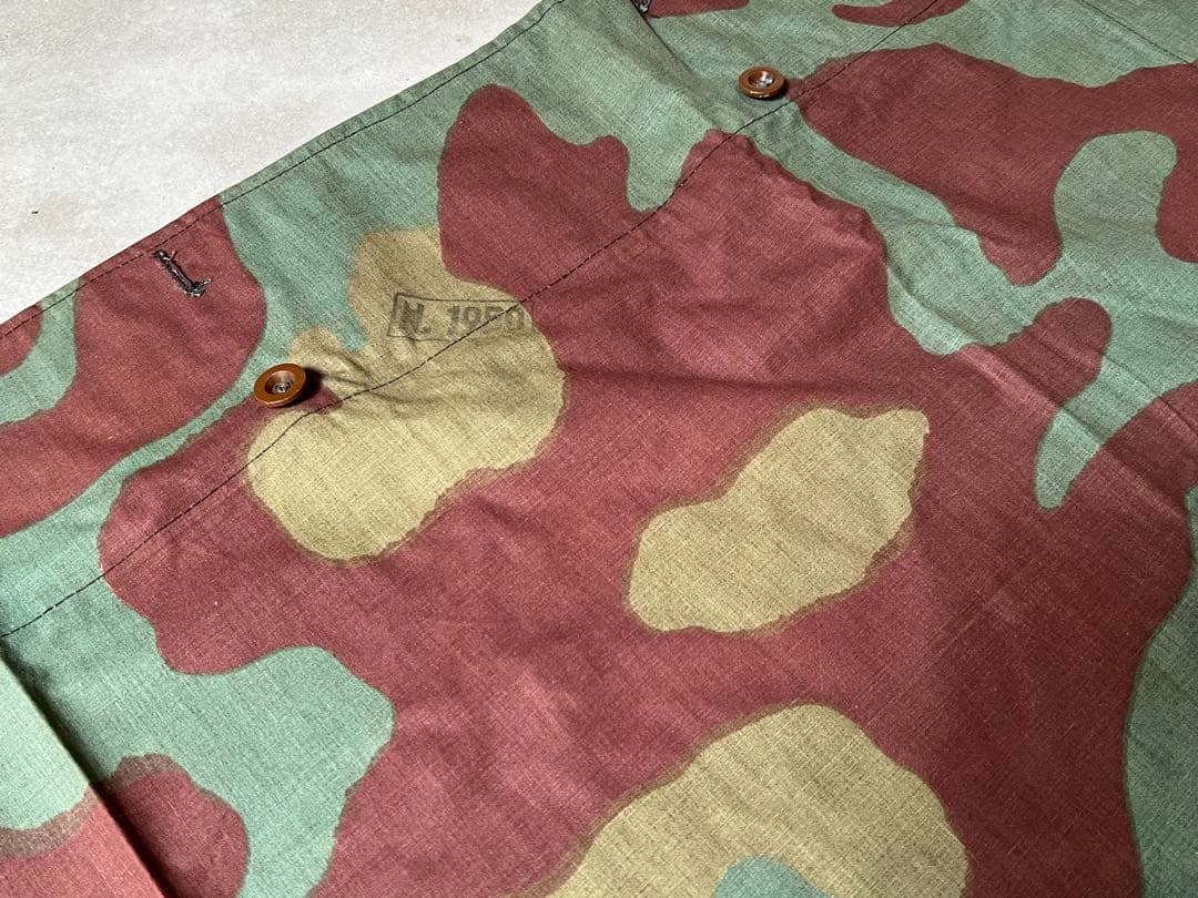 ②1950年 デッドストック イタリア軍幕 タープ テント サンマルコ迷彩 実物