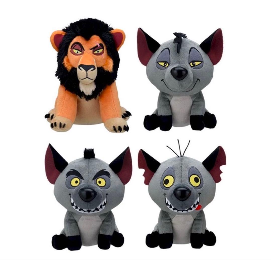 ライオン・キング ぬいぐるみ 4体セット スカー ハイエナ シェンジ