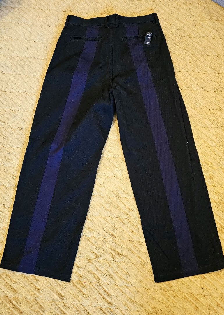 シャリーフ　ワイドパンツ　ブラック　パープル