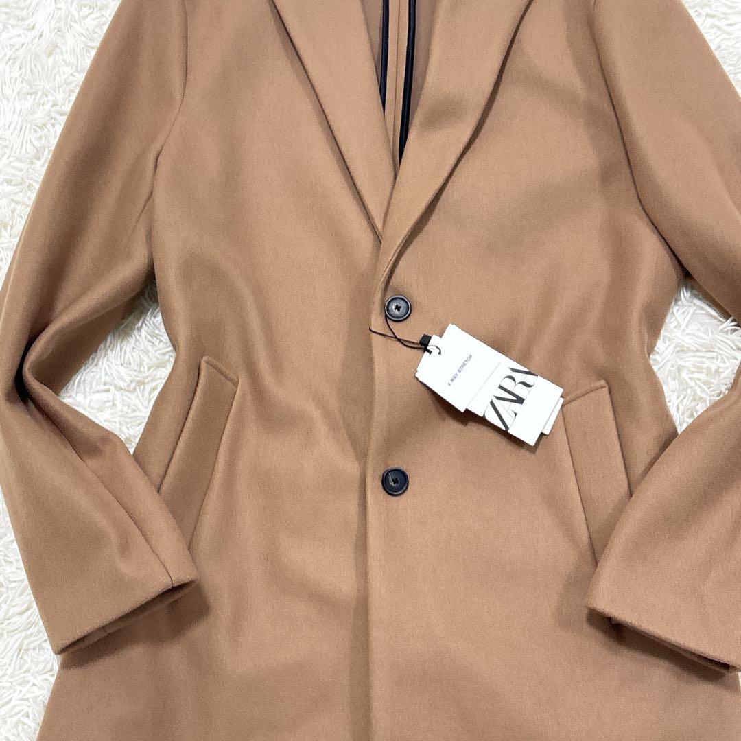 未使用品✨ZARA ザラ　4way チェスターコート　キャメル　L ストレッチ