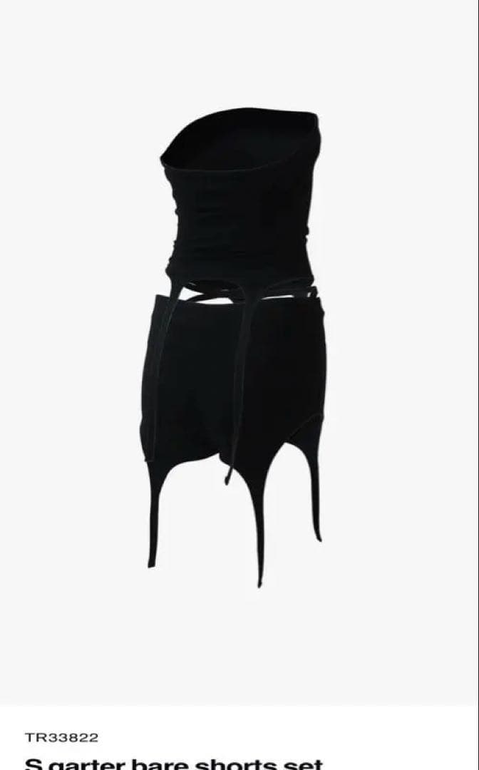 THEREDTHREAD☆S garter bare shorts set☆黒